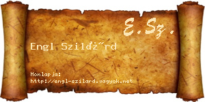 Engl Szilárd névjegykártya