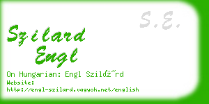 szilard engl business card
